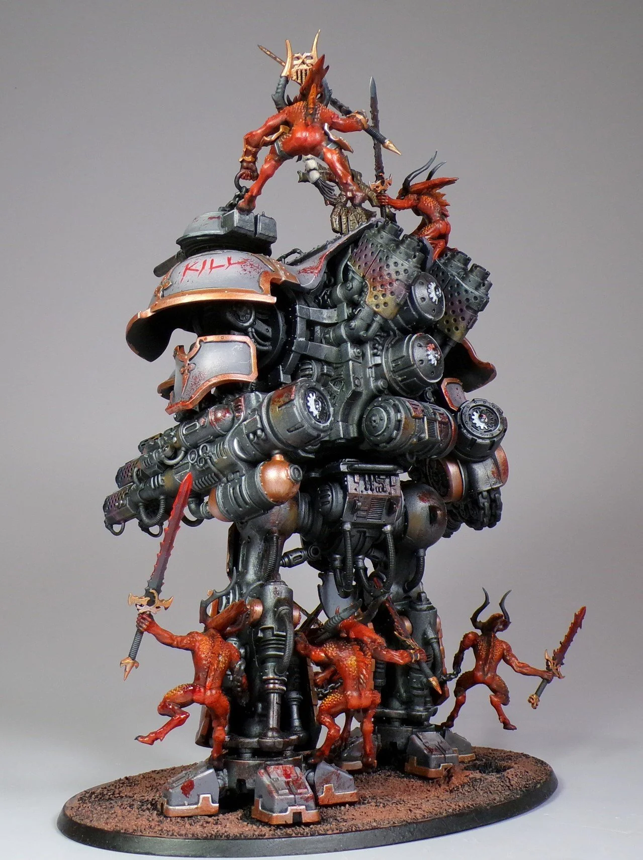 Bloody 40k Chaos Knights! — Paintedfigs Miniature Painting Service